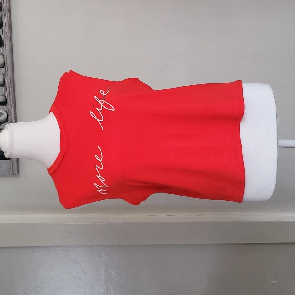 Lovers Of hYOUmanity - Red Sleveless Tan Top